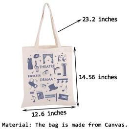 PWHAOO Musical Tote Bag Musical Theatre Acting Tote Bag Drama Acting Gift Drama Lover Gift (Theatre TOTE)