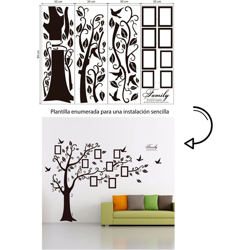 Vinil Arbol Genealógico Decorativo para Pared