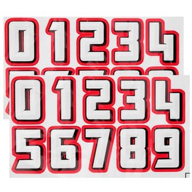 Kisangel 2 Sets Multifunctional Number Stickers for Hockey Helmets Accessories for Hockey Stickers Stickers for Football Helmet Ice Hockey Reflective Film Sports Digital Stickers