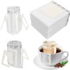 100 Pcs Premium Coffee Filter Paper Bags Disposable Single Serve