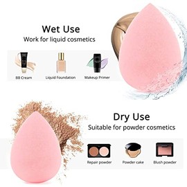 Esponja de Maquillaje Beauty Blenders, Esponja Facial Maquillaje para Bases (Rosa)