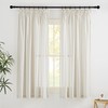 KGORGE Linen Curtain Ruffle Tape Curtains Living Room Set of