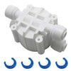 Wantane-4 Way Port Auto Shut Off Valve 1/4" Automatic Shut-Off