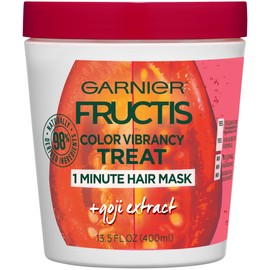 Garnier Hair Care Fructis Color Vibrancy Treat 1 Minute Hair Mask With Goji Extract, 13.5 Fluid Ounce
