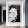 Black and White Abstract Painting Modern Black Canvas Wall Art