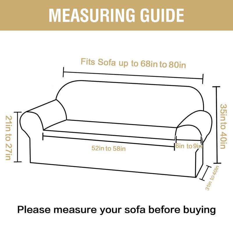 H.VERSAILTEX Jacquard Sofa Slipcover with Waterproof Seat Furniture Protector 1