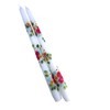 Pretty Decorative Spring Hand Painted Roses Flowers Taper Candles Decorated