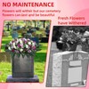 Lodou Cemetery Flowers for Grave,Headstone Flower Saddle,Flowers for Cemetery Grave