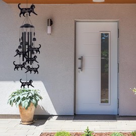 Cats Wind Chimes for Home, Patio, Backyard Indoor Cat Decor, Garden Wind Catcher, Blessing Wind Chime, Memorial Gifts, Outside Large Wind Bell Decoration, Festival Gifts for Mom/Grandma/Neighbor/Woman