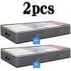 Non-Woven Fabric Storage Box Organizer with Lid - Foldable Clothes