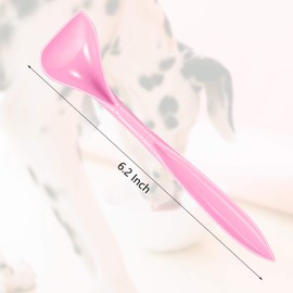 4 Pieces Pet Food Can Spoons Dog Cat Can Spoons Long Handle Dog Can Spoons Plastic Curved Design Pet Food Mixing Spoons