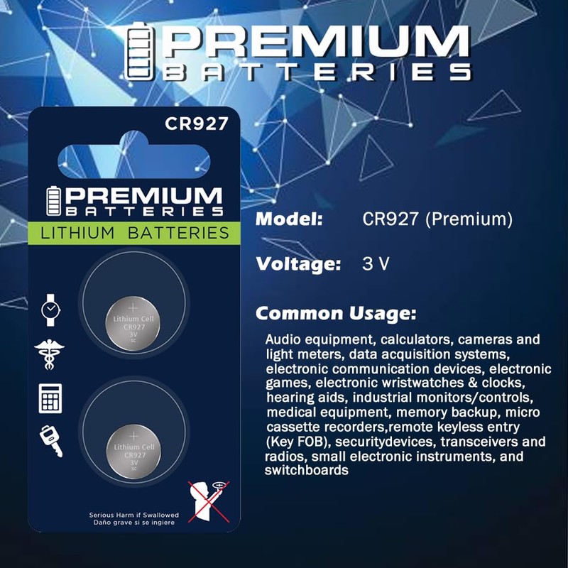 Premium Batteries Premium CR927 Lithium 3V Coin Cell - Japanese