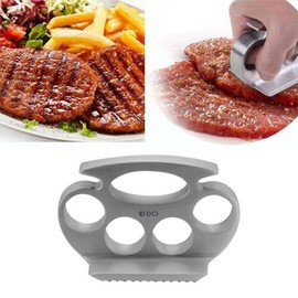 AIMALL Alloy Tenderiser Meat Hammer Household Tenderizer Duster Kitchen Cooking Tool, 4.33" Professional Kitchen Cooking Tool, Ergonomic Handle, Zinc-Aluminium, Easy to Clean