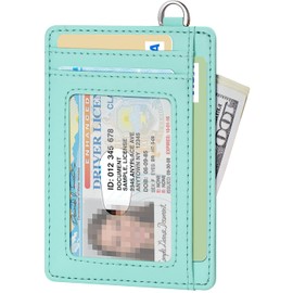 FurArt Slim Credit Card Holder, RFID Blocking Wallet, Minimalist Credit Card Holder for Men and Women, Sea blue, S, Minimalist