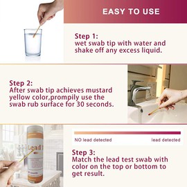 Lead Test Kit, 30 Pieces Lead Test Kit for All Painted Surfaces, Tableware, Ceramic, Wood, Metal, Fast Test Results in 30 Seconds