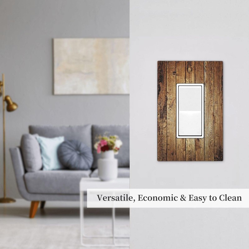 Rustic Brown Wood Natural Wooden Decorative Outlet Covers 1 Gang