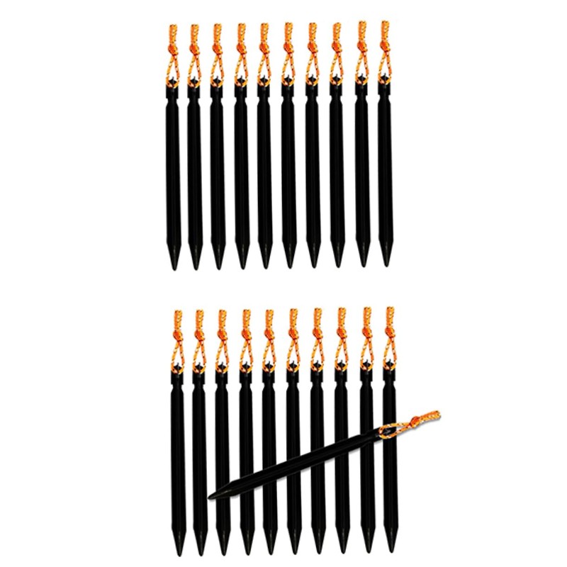 WOONEKY 10pcs Tent Pegs Aluminum V-Shape Stakes Snow Tent Stakes