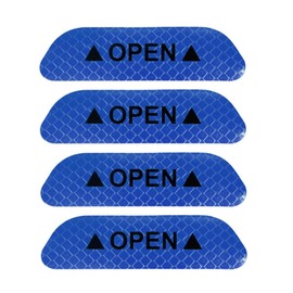 DONGKER 4Pcs Car Door Open Reflective Warning Stickers, Waterproof Auto Warning Mark Reflective Tape for Car Truck SUV Van Safety