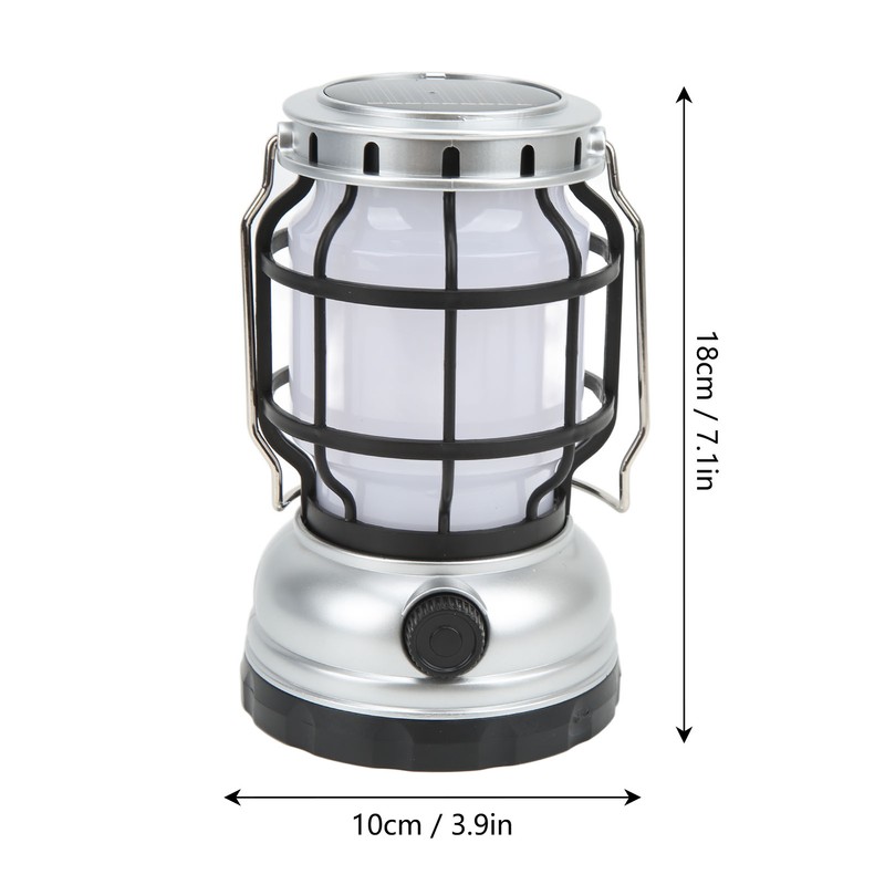 LED Camping Lantern USB Rechargeable Solar Powered Camping Light for