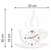 Modern kitchen wall clock CUP (White)