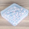 Goodma 4 Pieces Square Empty Mini Clear Plastic Organizer Storage