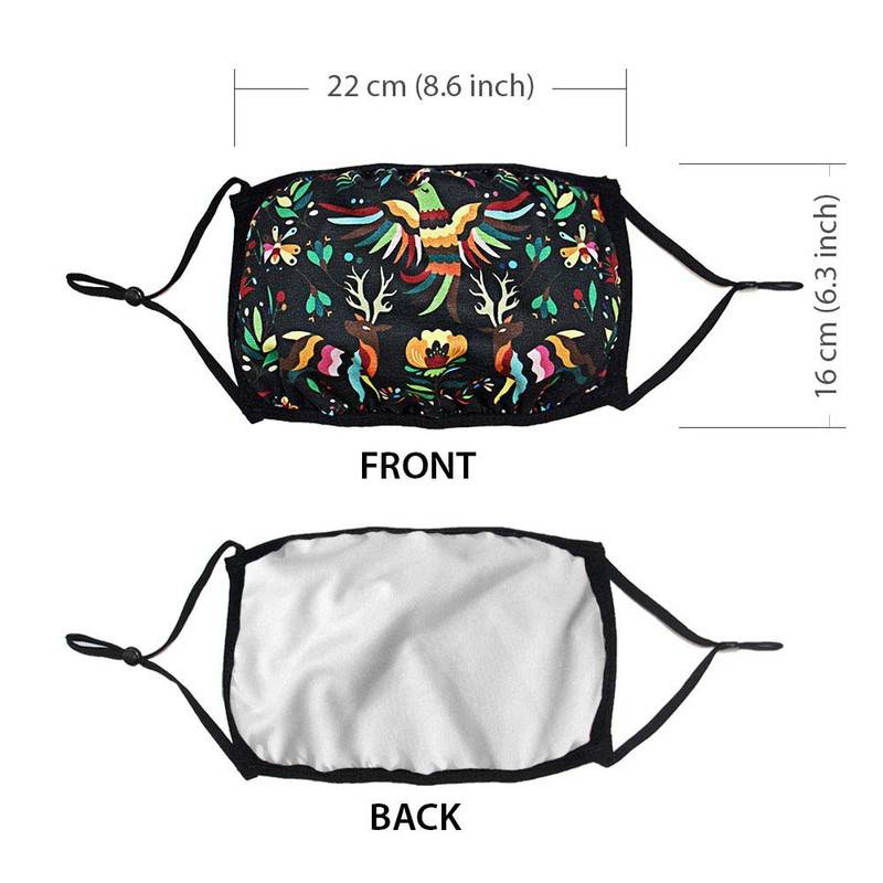 WIRESTER Unisex Cloth Face Mask with Adjustable Ear Loops, 2