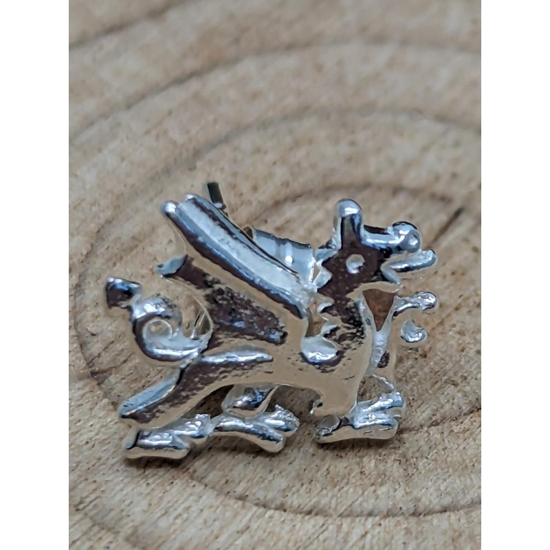 Wales/Welsh Dragon Stud Earrings/Ear Studs - 10mm W X 8mm