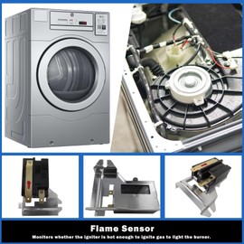 Dryer Repair Kit Contains 279311 Igniter 279834 Gas Valve Coil 338906 Flame Sensor Fit for Kenmore/Whirlpool/Maytag Gas Dryers by Qblahip