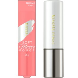 Kiss Me Ferme Soft Matte Rouge 03, Tender Pink, 0.1 oz (3.8 g), Slightly Glossy, Coloring While Seen