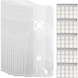 Business King Mushroom Grow Bags with Breathable Micron Filter Patch 60 Pcs 8 X 5 X 20 with Self Healing Injection Port, 6 Mil Thick Spawn Bags, Mushroom Substrate Bags