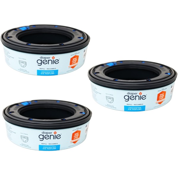 Diaper Genie Refills, Holds up to 270 Diapers,Pack of 3