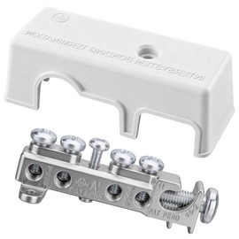 GB5-1 4-1/2 Inch Intersystem Bonding Bridge with White Plastic Cover