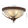 Antler Glass Semi Flush Mount Fixture Ceiling Lighting, 3-Light Bronze