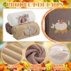 FuWeave 3Pcs Thanksgiving Hand Towels Fall Pumpkin Brown Hand Towels