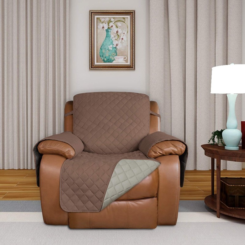 PureFit Reversible Quilted Oversized Recliner Sofa Cover, Water Resistant Furniture
