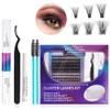 Pestañas postizas kit,Extensión Pestañas,Pestañas de clúster 222 Racimos 8-16mm Mixtas,pestañas