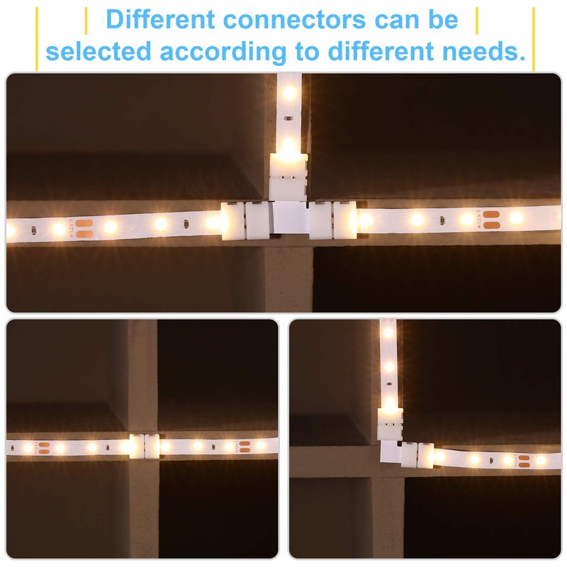 Mudder 40 Pieces 2 Pin LED Strip Connectors Lights Connector