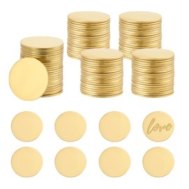 PH PandaHall Brass Pendant for Stamping Metal Stamping Blanks 24 Gauge Circular Brass Discs Circular Pendant for Earring Pendant Jewellery Making, Brass, No gemstone.