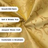 Hi-Tie Gold Mens Silk Jacquard Suit Vest Necktie and Pre-tied
