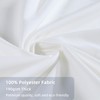 BESTRIPES Extra Long Fabric Shower Curtain, Solid White Tassel Cloth