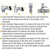 Calipers Measuring Tool, 2PCS 150mm 6inch Plastic Digital Caliper LCD