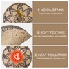 Set of 4 Round Boho Style Placemats, Non-Slip Washable Heat