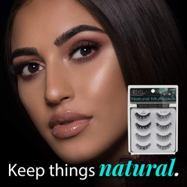Ardell Natural Multipack Lashes #101 Black, 4 Pairs x 1 Pack