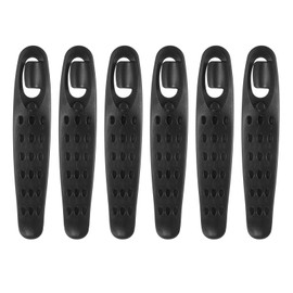 HARFINGTON 6pcs Bicycle Tire Levers Ultra-Strong & Lightweight POM Tire Removal Tool Non-Slip Grip for Road Mountain Gravel Bikes, Black