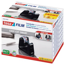 Tesa Smart Tape Dispenser with Stop Pad and 1 Roll of Tesafilm