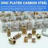 170 PCS Threaded Inserts Nuts, 10 Sizes-1/4"-20, 5/16"-18, 3/8"-16 Wood