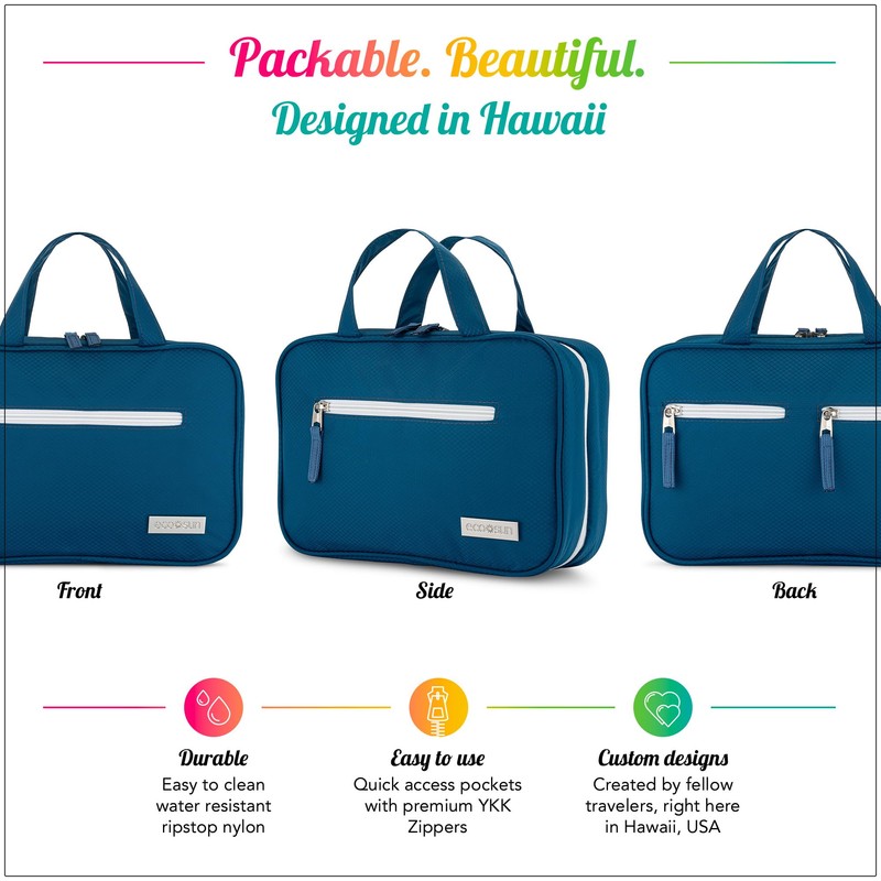 Eco Sun Hanging Travel Toiletry Bag — Designed in Hawaii