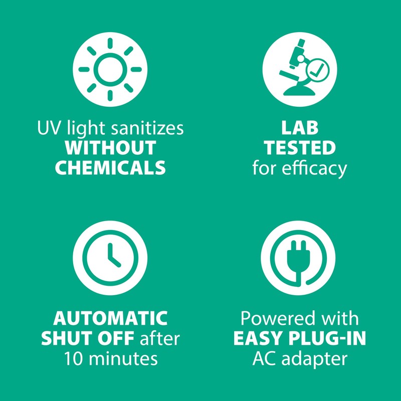 Steripod Brand UV Home Countertop Toothbrush Sanitizer, Reduces Harmful Microorganisms,