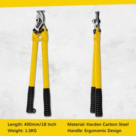 AUPREX 18 Inch Heavy Duty Cable Cutter with Long Handle, Harden Carbon Steel Cable Cutter for Aluminum Cable, Copper Wire and Communication Cables.