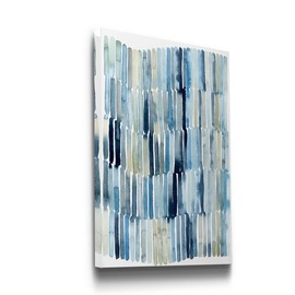 Portrait Canvas Wall Art: Neutral Geometric, Bright Fractal Floral, Modern Multicolor Nature & Animal Abstract Wall Art for Home & Office, Ready to Hang - Beach Wash I 18X27